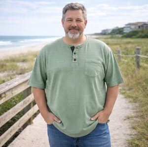 NWT PX Clothing Shirt 3XL Fern Green Brodie Casual Preppy Eco-Friendly Henley